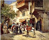 Frederick Arthur Bridgman Marketplace in North Africa painting
